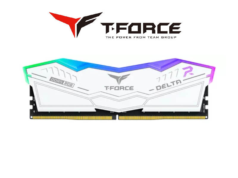 MEMORIA DDR5 16GB 6000MHZ TG T-FORCE DELTA RGB CL38, 1.25V, BLANCO.